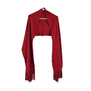 Layers By Lizden Marvelush Red Scarf Fringe Ends - NWT